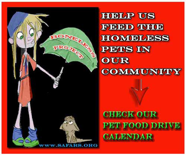 pet food drive calendar poster
